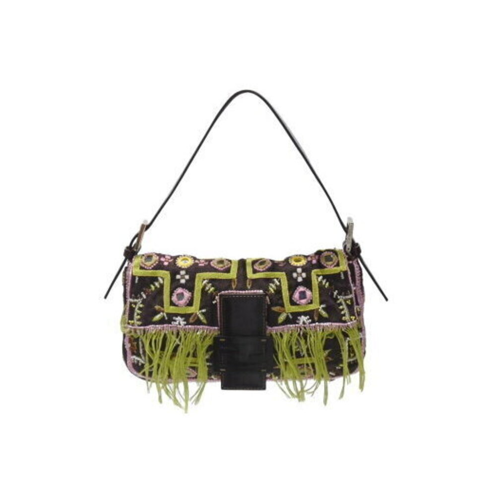 Fendi beaded Maa Bucket handbag black Multicolor shoulder bag